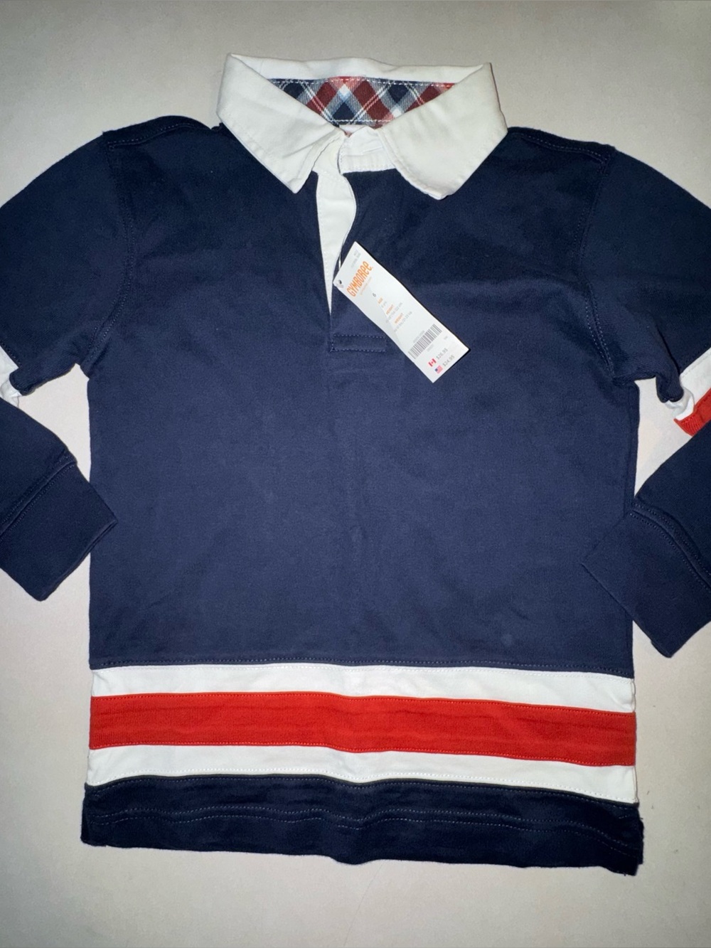 NWT Gymboree Boys Rugby Shirt Size 6 Navy Autumn Fall